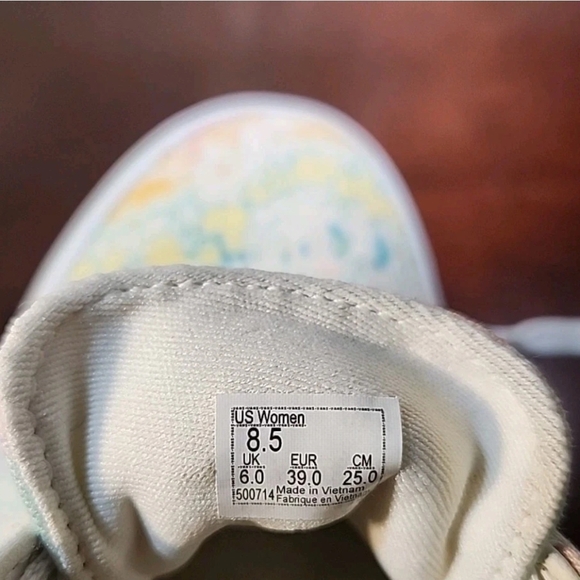 Vans Old Skool Multi Pastel Colored Tie Dyed Low Top Sneakers Women’s 8.5 - Picture 4 of 5